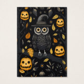 Halloween Owl Earring Display Card (Rückseite)