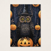 Halloween Owl Earring Display Card (Rückseite)