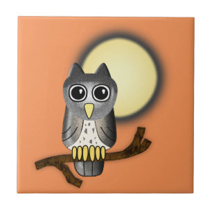 Halloween Owl Fliese