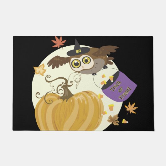 Halloween Owl Fußmatte (Vorderseite)