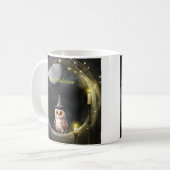 Halloween Owl im Rundturmfenster Kaffeetasse (Vorderseite Links)