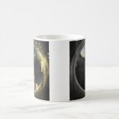 Halloween Owl im Rundturmfenster Kaffeetasse (Mittel)