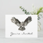 Halloween Owl Party Einladung, sich anzupassen Einladung (Stehend Vorderseite)