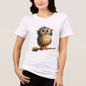 Halloween Owl - Perfektes Geschenk Tri-Blend Shirt (Vorderseite)