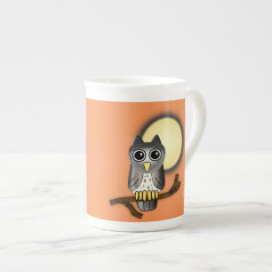 Halloween Owl Porzellantasse