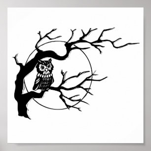 Halloween Owl Poster
