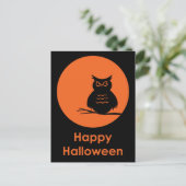 Halloween Owl Postkarte (Stehend Vorderseite)