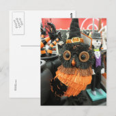 Halloween Owl Postkarte (Vorne/Hinten)