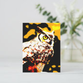 Hallowe'en Owl Postkarte (Stehend Vorderseite)