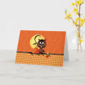 Halloween Owl S Karte (Gelbe Blume)