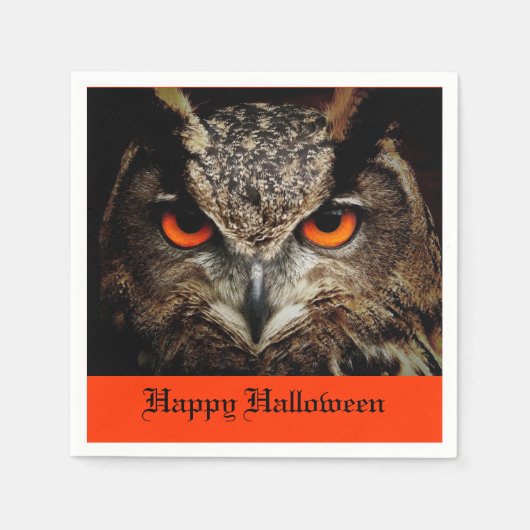 Halloween Owl Serviette (Vorderseite)