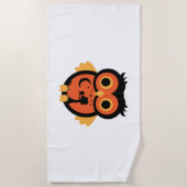 Halloween Owl Strandtuch (Vorderseite)