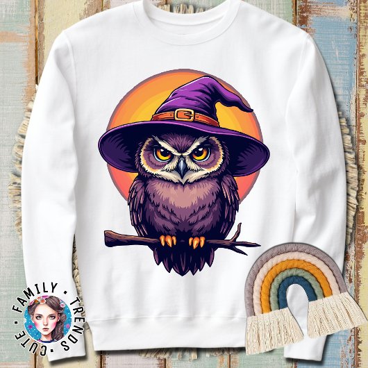 Halloween-Owl Sweatshirt