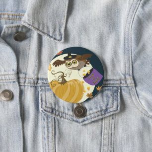 Halloween Owl Trick oder Treat! Button
