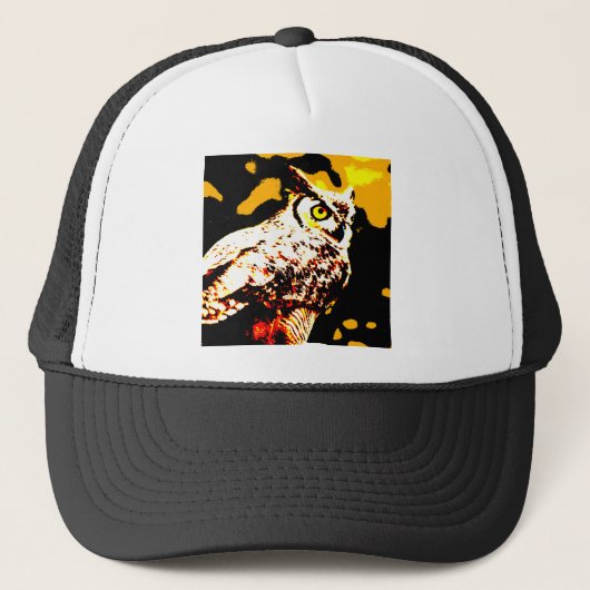 Hallowe'en Owl Truckerkappe (Vorderseite)