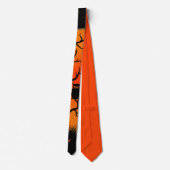 Halloween Owl und Kürbislaterne Krawatte (Rückseite)