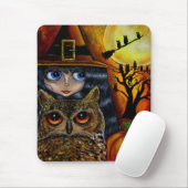 Halloween Owl Witz Mousepad (Mit Mouse)