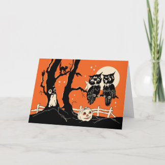 Halloween Owls Card Karte