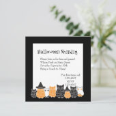 Halloween Owls Einladung (Stehend Vorderseite)