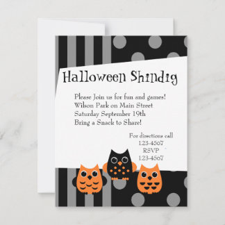 Halloween Owls Einladung