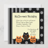 Halloween Owls Einladung (Vorderseite)