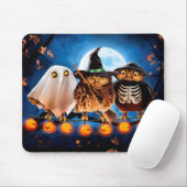 Halloween Owls Mousepad (Mit Mouse)