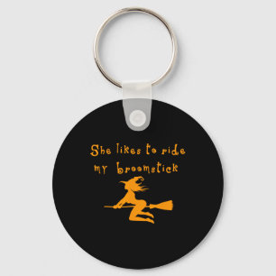 Halloween Paare, die ihr meinen Broomstick gefällt Schlüsselanhänger