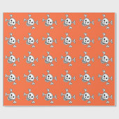 Halloween-Packpapier mit Schädelmuster Geschenkpapier (Flach)