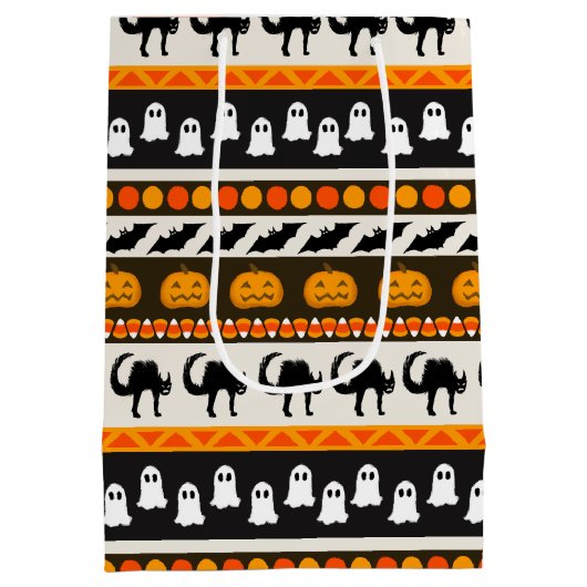 Halloween-Packpapier Mittlere Geschenktüte (Rückseite)