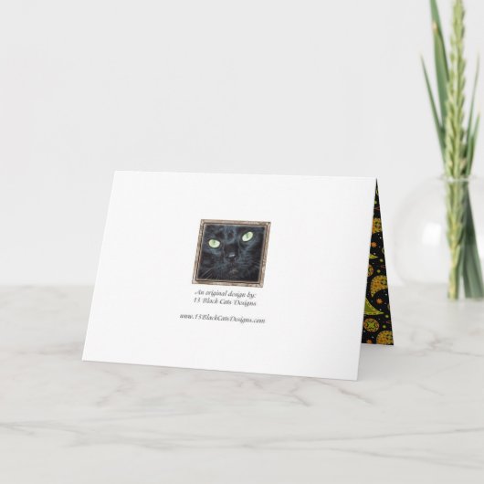 Halloween Paisley Invitation Einladung (Rückseite)