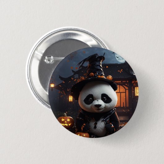 Halloween Panda Button (Vorne & Hinten)