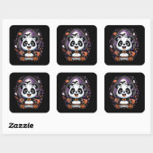 Halloween Panda Classic Square Sticker (Blatt)