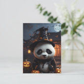 Halloween Panda Postkarte (Stehend Vorderseite)