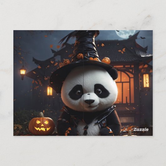 Halloween Panda Postkarte (Rückseite)