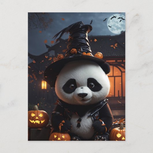 Halloween Panda Postkarte (Vorderseite)