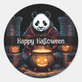 Halloween Panda Runder Aufkleber (Vorderseite)