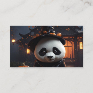 Halloween Panda Visitenkarte