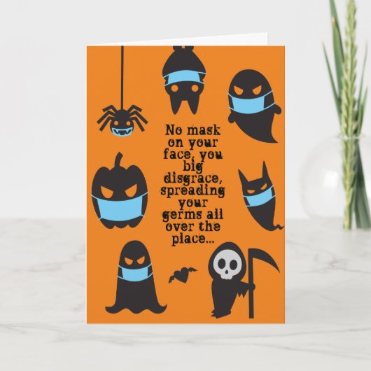 Halloween-Pandemie, wir werden dich verfolgen Karte (Vorderseite)