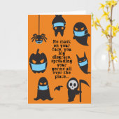 Halloween-Pandemie, wir werden dich verfolgen Karte (Gelbe Blume)