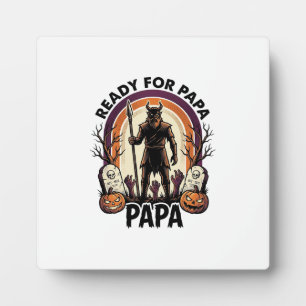 Halloween Papa-Shirt Vintage-Friedhof-Sonnenunterg Fotoplatte