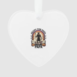 Halloween Papa-Shirt Vintage-Friedhof-Sonnenunterg Ornament