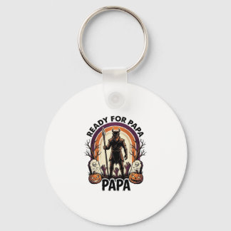 Halloween Papa-Shirt Vintage-Friedhof-Sonnenunterg Schlüsselanhänger