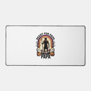 Halloween Papa-Shirt Vintage-Friedhof-Sonnenunterg Schreibtischunterlage