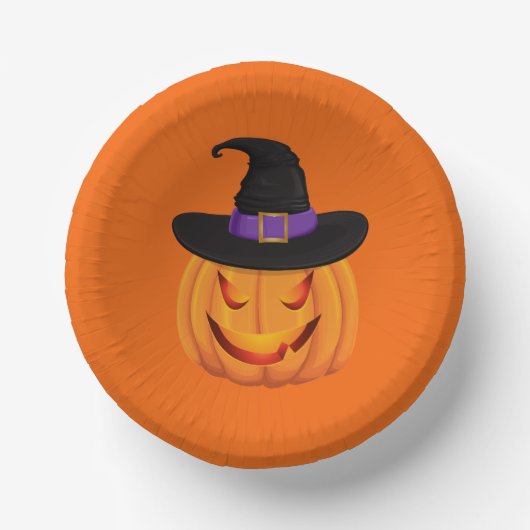 Halloween Paper Bowls-Pumpkin Pappteller (Vorderseite)