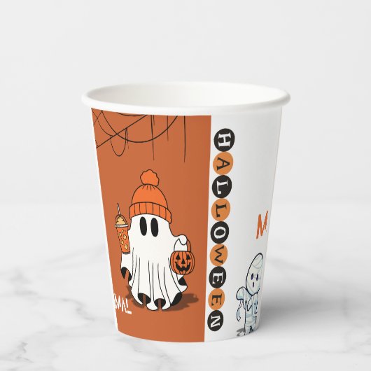 Halloween Paper Cup | Fun Party Trinkbehälter Pappbecher (Rückseite)