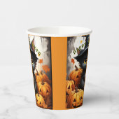 Halloween Paper Cups Black Kitten Pumpkins Pappbecher (Links)