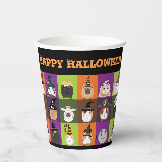Halloween Paper Cups Guinea Schweine Pappbecher (Vorderseite)