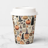 Halloween Paper Cups mit undurchsichtigem Design Pappbecher (Rückseite)