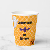 Halloween Paper Cups w. Ghost Pumpkin Bat Pappbecher (Vorderseite)