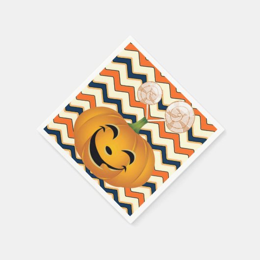 Halloween Paper Napkins, Pumpkin Serviette (Ecke)